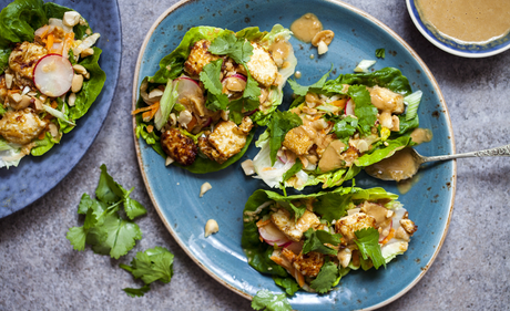 Thai tofu salat wraps