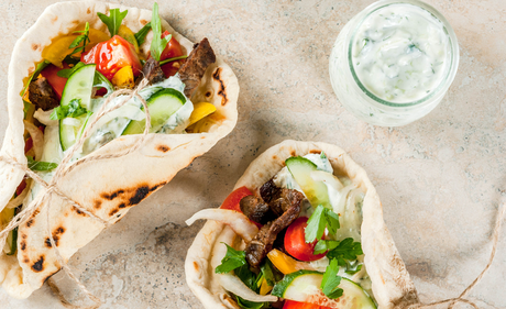 Gresk gyros med tzatziki