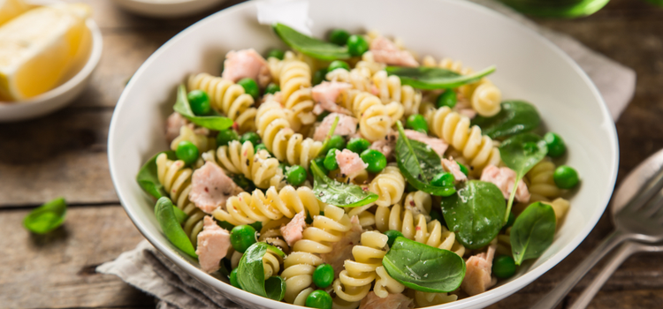 Pasta med lax och ärtor 