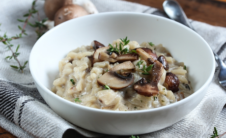 Risotto med brun ris og sopp