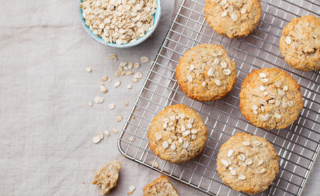 Vegansk banan-, eple- og havremuffins