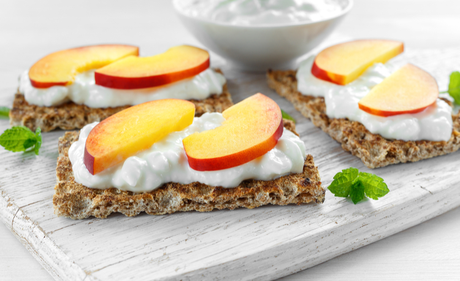 Knekkebrød med cottage cheese